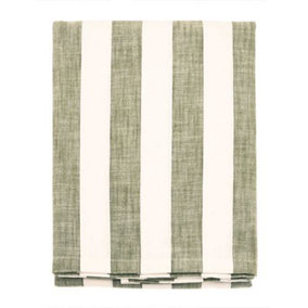 Walton & Co Olive Wide Stripe Tablecloth 150x300cm