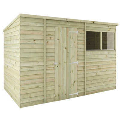 Waltons 10 x 6 Garden Wooden Storage Shed Pent Roof Window