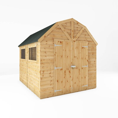 Waltons 10 x 8 Garden Workshop Shed Barn Double Door Tongue and Groove Toolshed