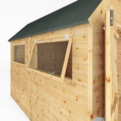 Waltons 10 x 8 Garden Workshop Shed Barn Double Door Tongue and Groove Toolshed