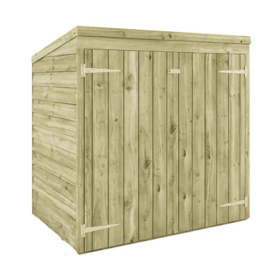 Waltons 3 x 5 Wooden Lawnmower Storage Shed Overlap Double Door