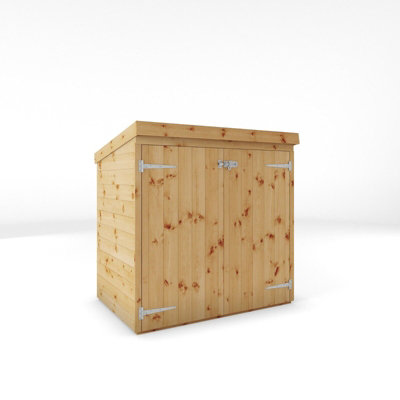 Waltons 3 x 5 Wooden Tongue and Groove Lawnmower Storage Shed Double Door Pent Garden Store