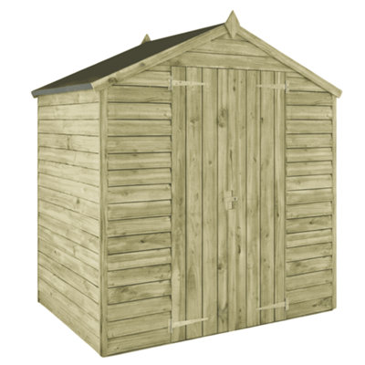 Waltons 4 x 6 Overlap Apex Garden Storage Shed Windowless Double Door
