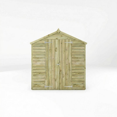 Waltons 4 x 6 Overlap Apex Garden Storage Shed Windowless Double Door