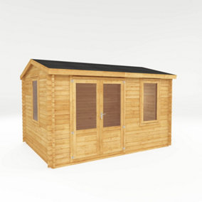 Waltons 4m x 3m Double Glazed Home Office Elite Garden Room 34mm Boarded Log Cabin