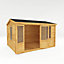 Waltons 4m x 3m Home Office Double Glazed 28mm Wooden Log Cabin Garden Room