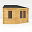 Waltons 4m x 4m Corner 28mm Double Glazed Wooden Log Cabin Garden Room