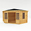 Waltons 4m x 4m Corner 44mm Double Glazed Wooden Log Cabin Garden Room