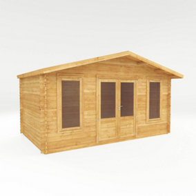 Waltons 5m x 3m Retreat 28mm Double Glazed Wooden Log Cabin Garden Room