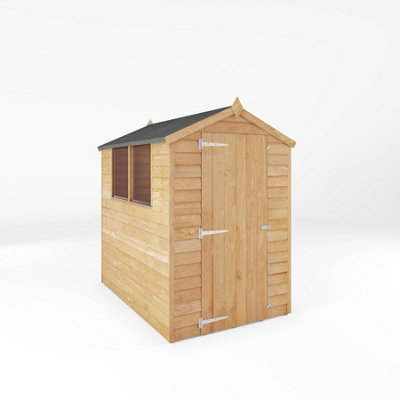 Waltons 6x4 Overlap Apex Shed Windows Single Door 6ft x 4ft