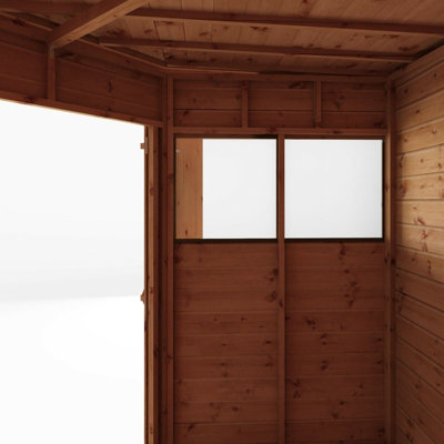 Waltons 7 x 7 Shiplap Corner Shed Tongue and Groove Double Door Garden Storage