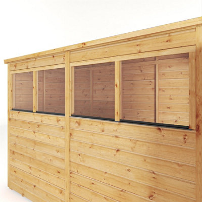 Waltons 8 x 4 Wooden Garden Shed Modular Tongue and Groove Pent Single ...
