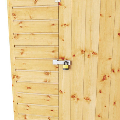 Waltons 8 x 6 Garden Security Shed Shiplap Tongue and Groove Single Door with Lock Discreet Windows