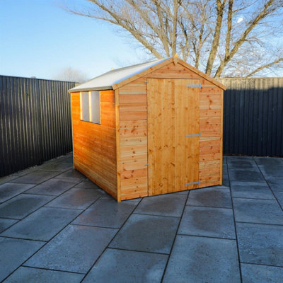 Waltons 8 x 6 Value Shiplap Apex Single Door Wooden Garden Storage Shed