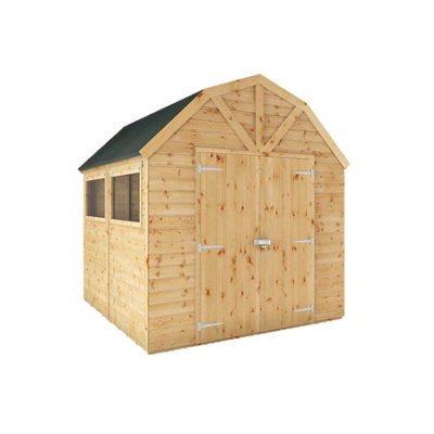 Waltons 8 x 8 Garden Workshop Shed Barn Double Door Tongue and Groove Toolshed