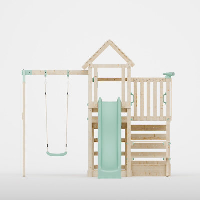 Waltons Climbing Frame with Single Swing Extended Height Platform & 2 ...