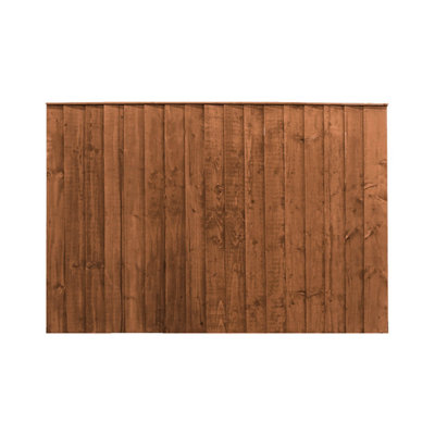 Waltons Feather Edge 3ft x 6ft Pressure Treated Wooden Garden Fence Panels - 5 Pack