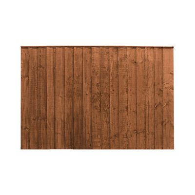 Waltons Feather Edge 4 x 6 Pressure Treated Wooden Garden Fence Panels - 5 Pack