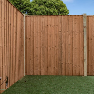 Waltons Feather Edge 5 x 6 Pressure Treated Wooden Garden Fence Panels - 10 Pack