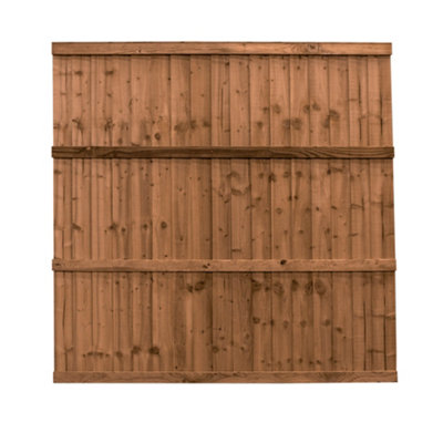 Waltons Feather Edge 6 x 6 Pressure Treated Wooden Garden Fence Panels - 3 Pack
