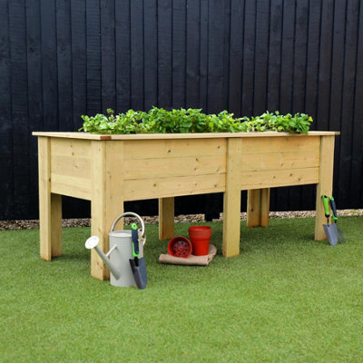 Waltons Pressure Treated 1.8m Raised Planter Freestanding Flower Trough ...