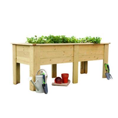 Waltons Pressure Treated 1.8m Raised Planter Freestanding Flower Trough Square