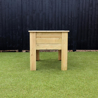 Waltons Pressure Treated 1.8m Raised Planter Freestanding Flower Trough Square