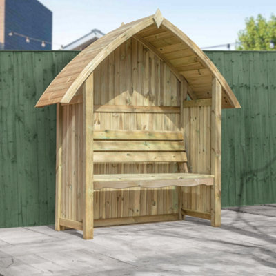 Arbour seat with online storage