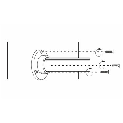 Wardrobe Rail For Led Strip Hanging Rail 2M Free End Supports & Screws - Pack of 10