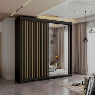 Wardrobe with LED Light - Modern Sliding Wardrobe - 2 or 3 Door Bedroom ...