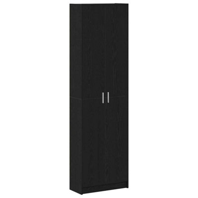 Wardrobe with Shelf Black oak 55 x 25 x 189 cm Engineered wood