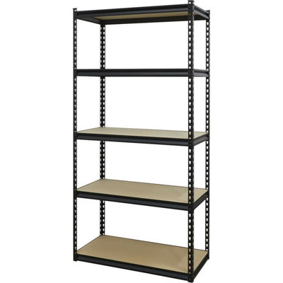 Warehouse Racking Unit with 5 MDF Shelves 340kg Per Shelf Steel