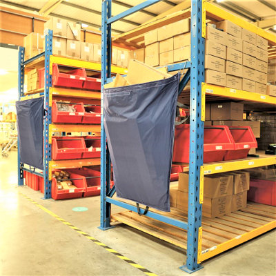 Warehouse Waste Recycling Racking Sack - Multiple Fixing Options - Double Stitched Strength - 160 Litre Capacity - 4