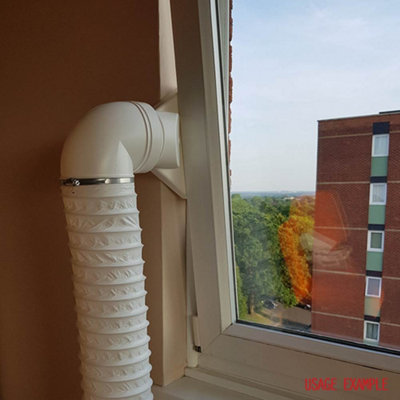 Warm Air Exhaust Kit 150mm - 6 inch Diameter with 3 Metres PVC Hose and Window Vent Attachment - 3