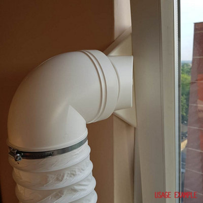 Warm Air Exhaust Kit 150mm - 6 inch Diameter with 3 Metres PVC Hose and Window Vent Attachment - 4