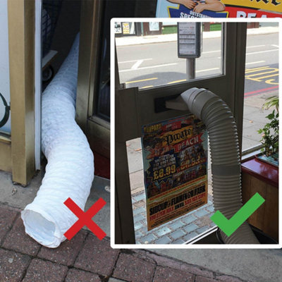 Warm Air Exhaust Kit 150mm - 6 inch Diameter with 3 Metres PVC Hose and Window Vent Attachment - 5