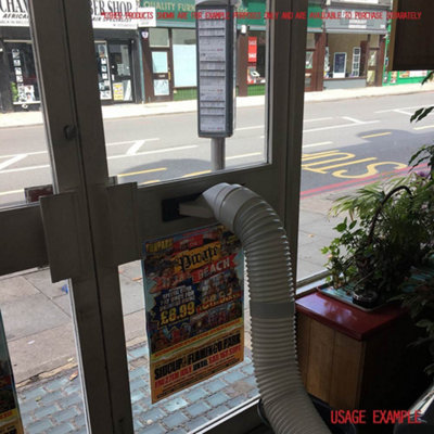 Warm Air Exhaust Kit 150mm - 6 inch Diameter with 3 Metres PVC Hose and Window Vent Attachment - 6