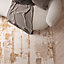 Warm Beige Distressed Abstract Area Rug 160x230cm