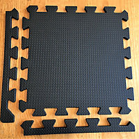 Warm Floor Interlocking Floor tiles with straight edging strips - Black - Workshops, Cabins, Sheds - 16 x 14ft