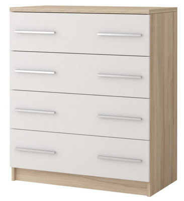 Warm Oak Sonoma Chest of Drawers H930mm W800mm D400mm - Natural Elegance for Cosy Interiors