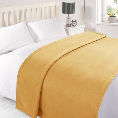 Warm Plain Fleece Throw Over Bed Sofa Blanket DIY at B&Q