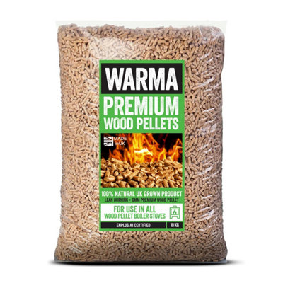 Warma 10kg Premium Wood Pellets Biomass Stove Heating Burner Fuel