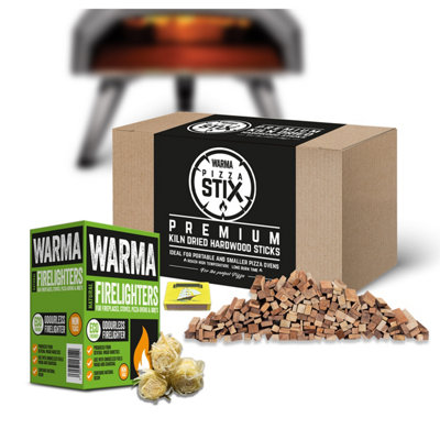 Warma Kiln Dried Hardwood Log Low Moisture Ooni Nero Oven Kindling Pizza Sticks