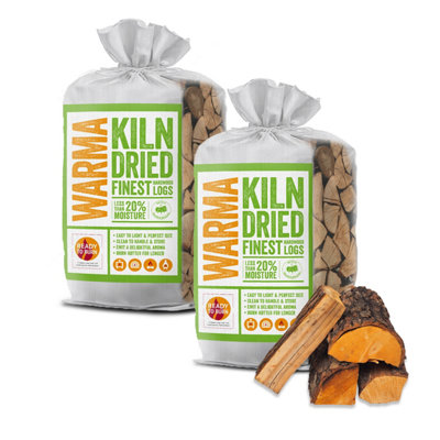 Warma Kiln Dried Hardwood Pizza Oven Burner Stove Fuel Ready to Burn Firewood  Logs 2 x Pack | DIY at Bu0026Q