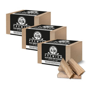 Warma Kiln Dried Hardwood Portable Oven Fuel Fire Logs Oak Wood Pizza Blox 3 x Pack