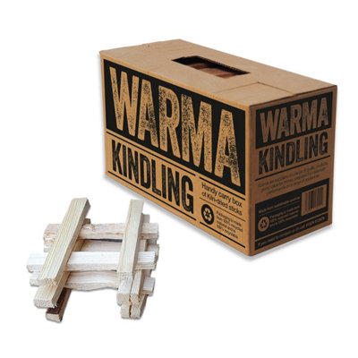 Warma Premium Kiln Dried Wood BBQ Firepit Stove Burner Fuel Kindling Sticks 3 x Large Boxes