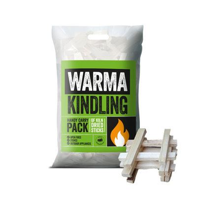 Warma Premium Tinder Dry Wood BBQ Stove Burner Fuel Kindling Sticks 1 x 3kg Carry Bag