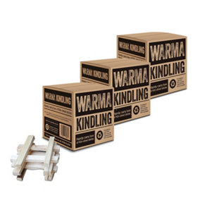 Warma Premium Tinder Dry Wood BBQ Stove Oven Burner Fuel Kindling Sticks 3 x Box Cubes