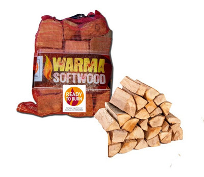 Warma Softwood Kiln Dried Logs Firewood Firepit Chimenea Pizza Oven Logs 7kg