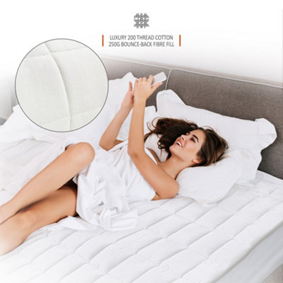 WARMER 200 Thread Cotton Fully Fitted Electric Blanket Double